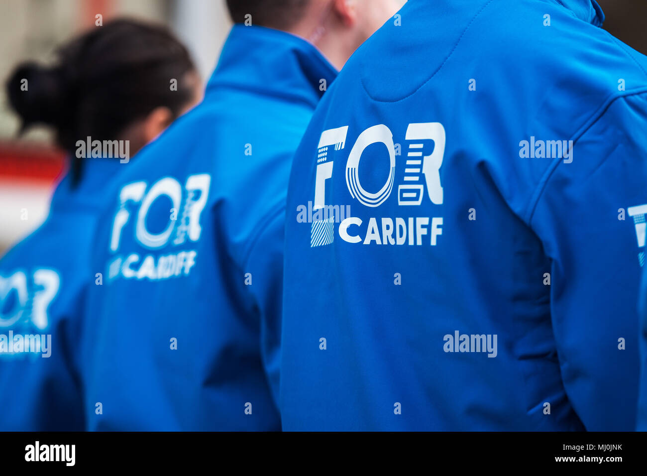 For Cardiff members on Queen Street, Cardiff Stock Photo