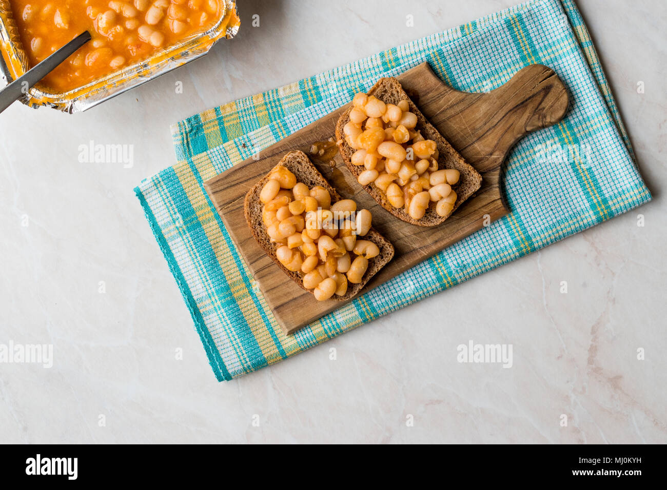 Baked Beans with Toast Bread. Traditional Food Stock Photo Alamy