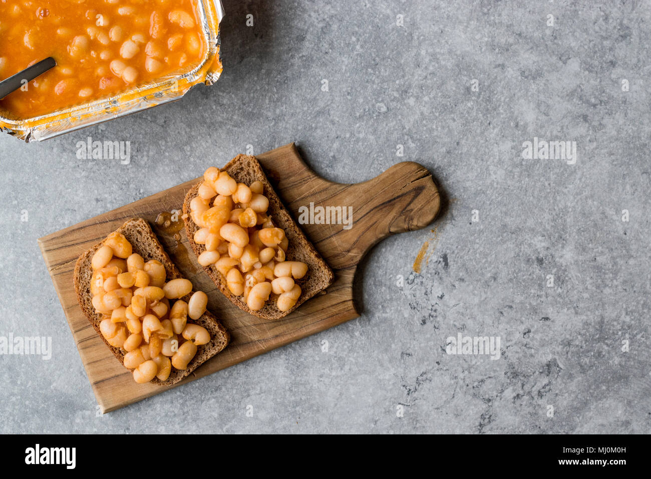 Baked Beans with Toast Bread. Traditional Food Stock Photo Alamy