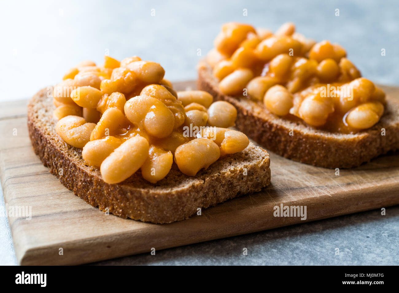 Baked Beans with Toast Bread. Traditional Food Stock Photo Alamy