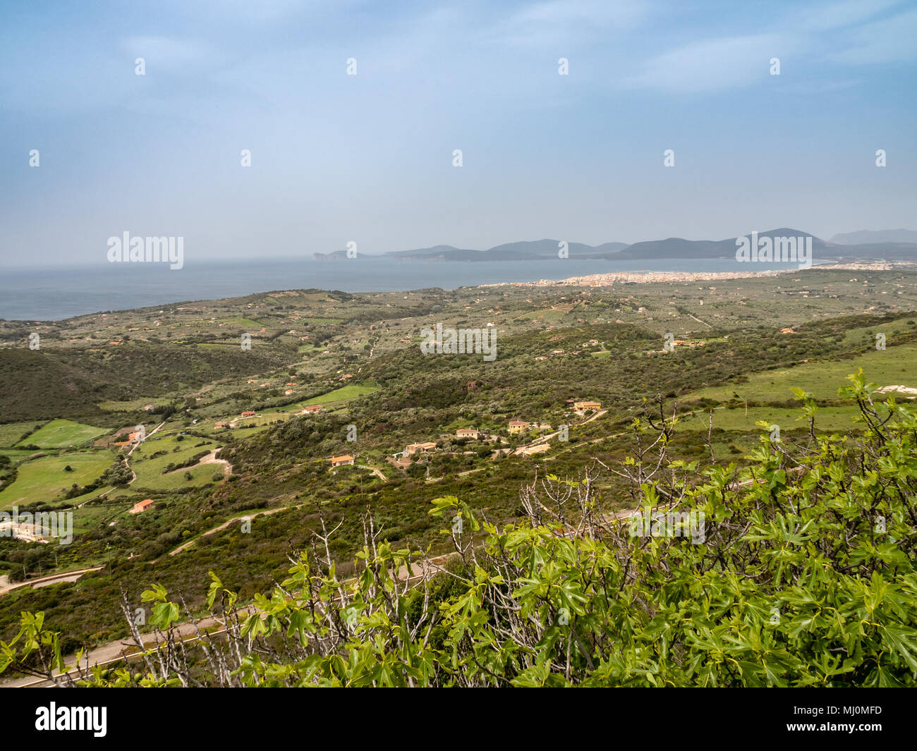 View of the coastal area of Alghero, Sardinia island Stock Photo