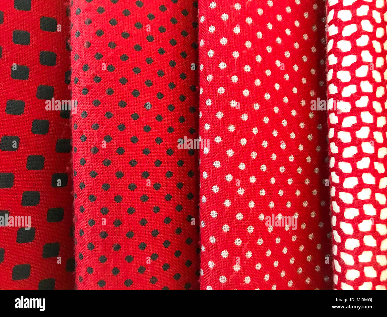 Color Patterned Material Background, texture, pattern from different colored fabrics. Studio ...