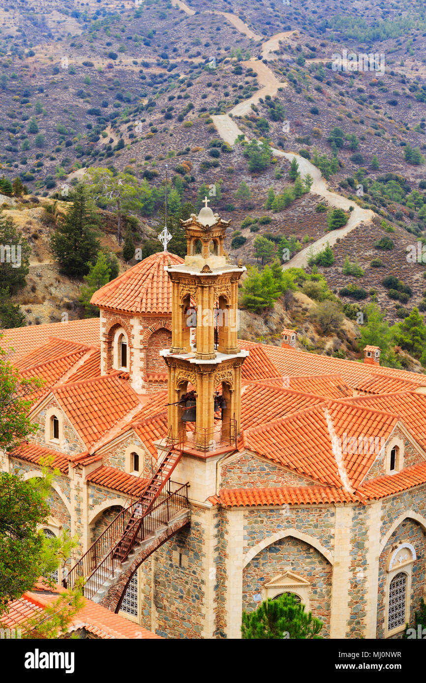 Panagia Machairas Monastery on the Troodos mountains foothills, Cyprus. Stock Photo