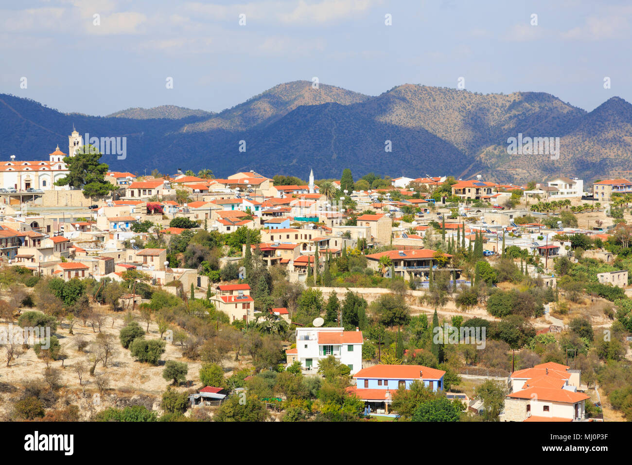 Pano Lefkara village on the Troodos foothills, Cyprus Stock Photo