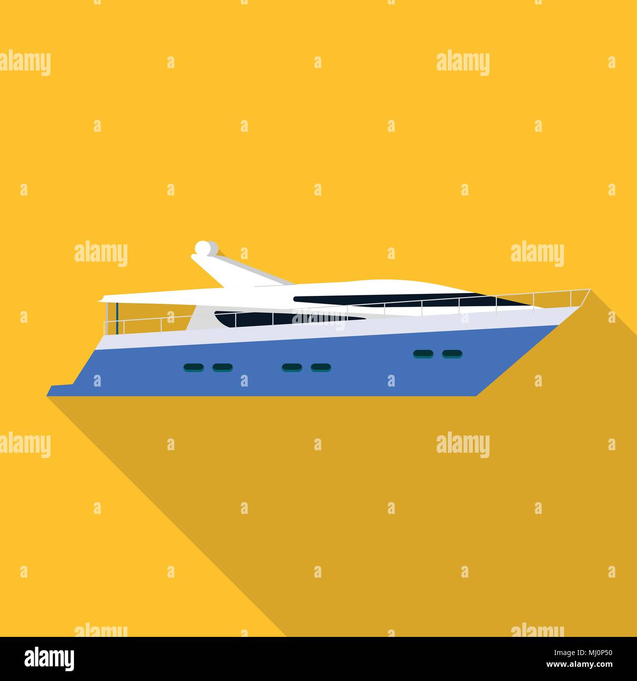 Yacht ship icon, flat style Stock Vector Image & Art - Alamy