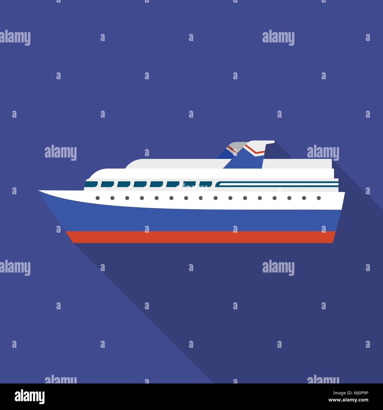 Cruise liner ship icon, flat style Stock Vector Image & Art - Alamy