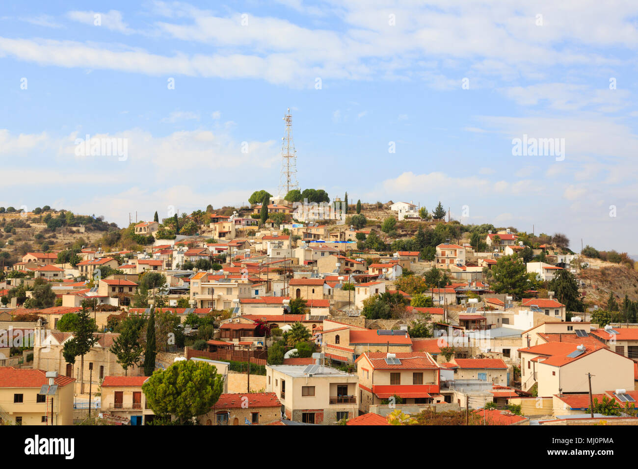 Pachna village on the foothills of Mount Troodos, Limassol, Cyprus. Stock Photo