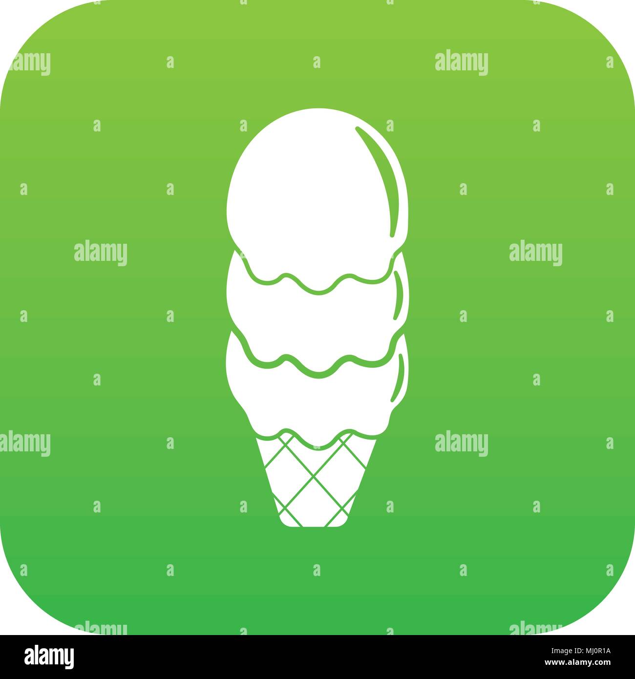 Three balls ice cream icon green vector Stock Vector Image & Art - Alamy