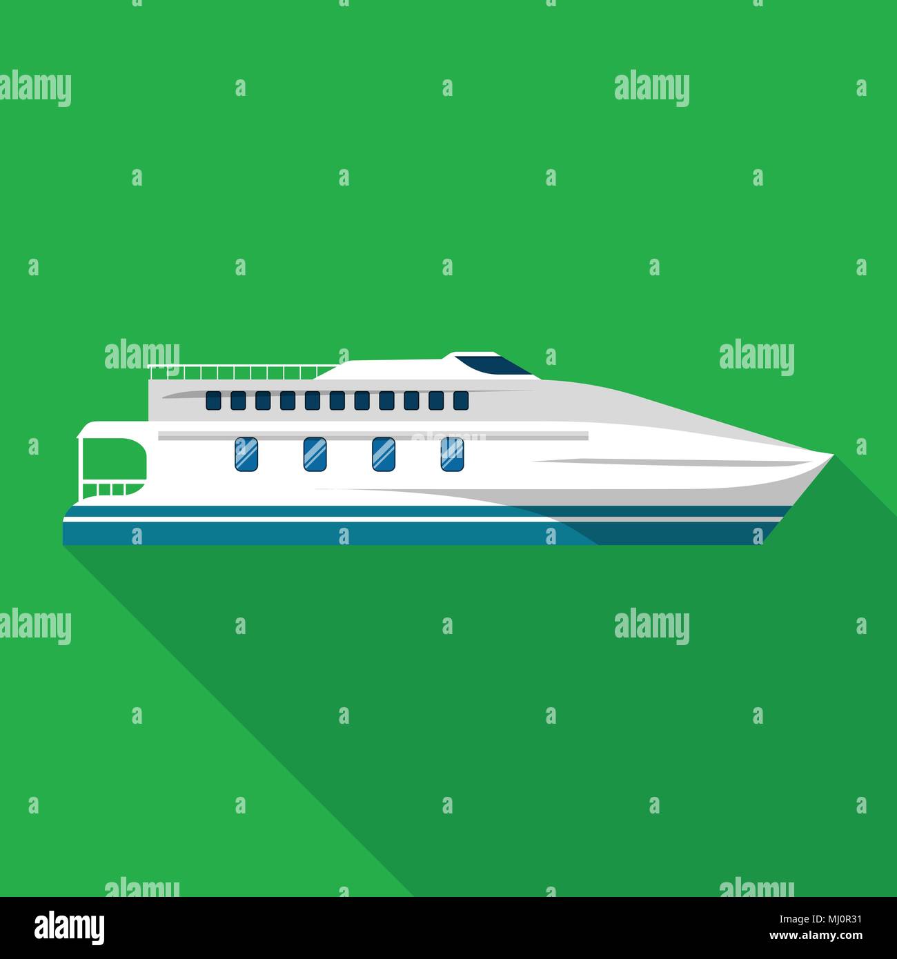 Luxury yacht ship icon, flat style Stock Vector Image & Art - Alamy