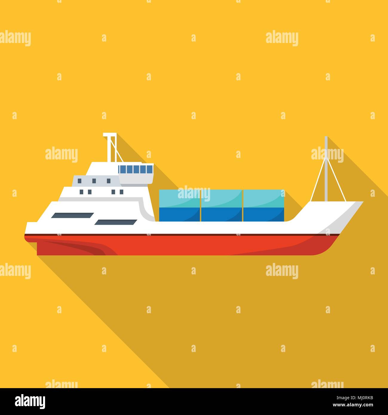Passenger cargo ship icon, flat style Stock Vector Image & Art - Alamy