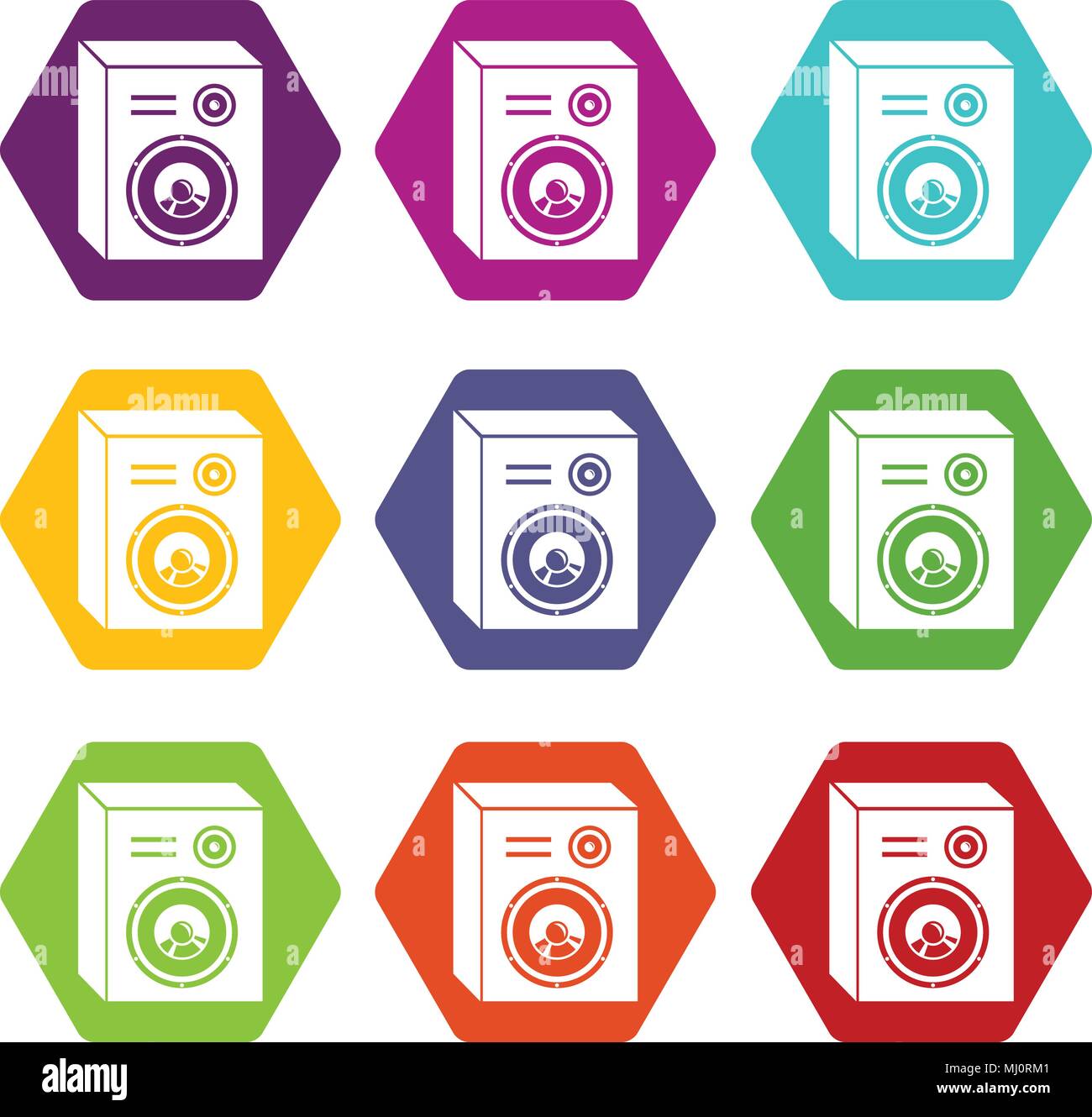 Studio speakers icons set 9 vector Stock Vector Image & Art - Alamy