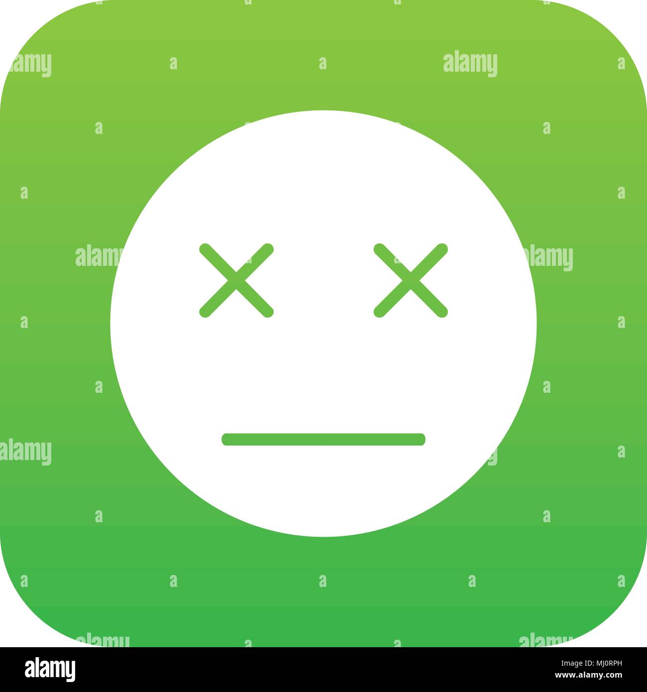 Dead emoticon digital green Stock Vector Image & Art Alamy