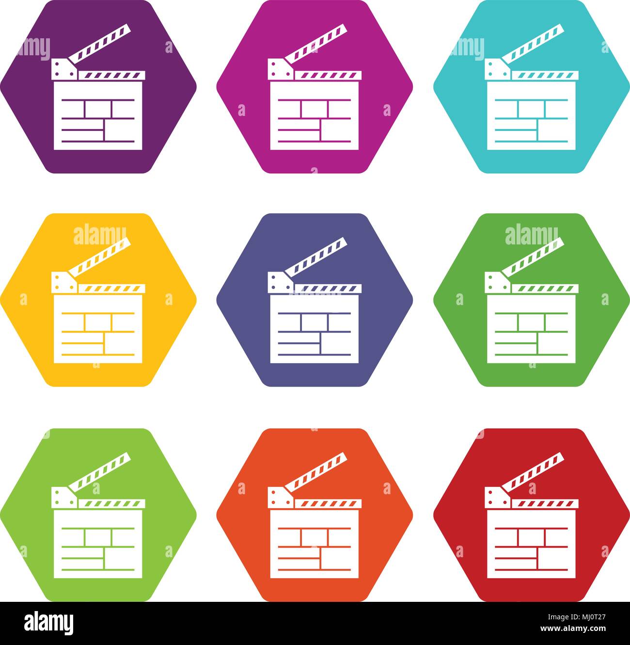 Movie cracker icons set 9 vector Stock Vector Image & Art - Alamy
