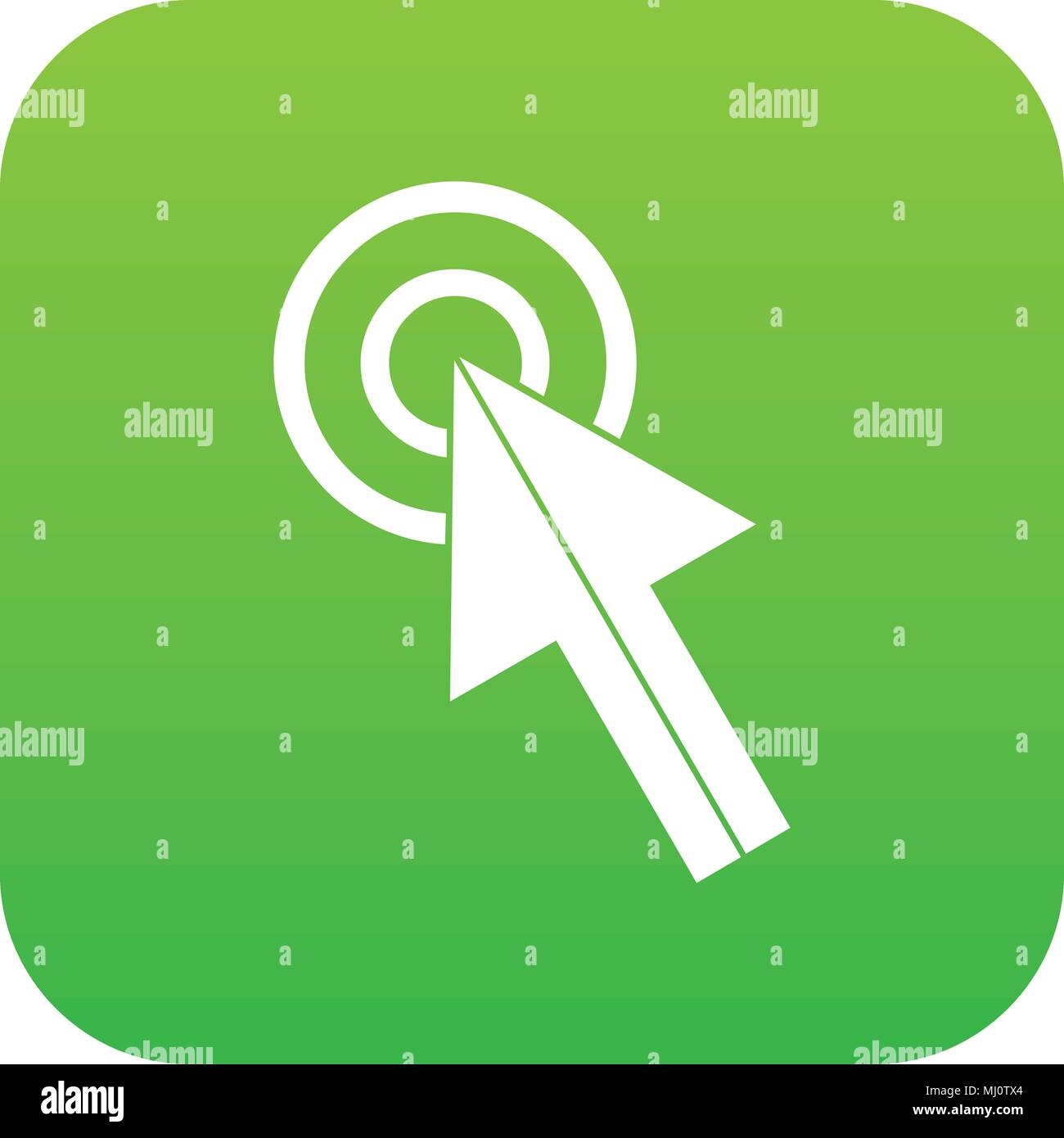 Click icon digital green Stock Vector Image & Art - Alamy