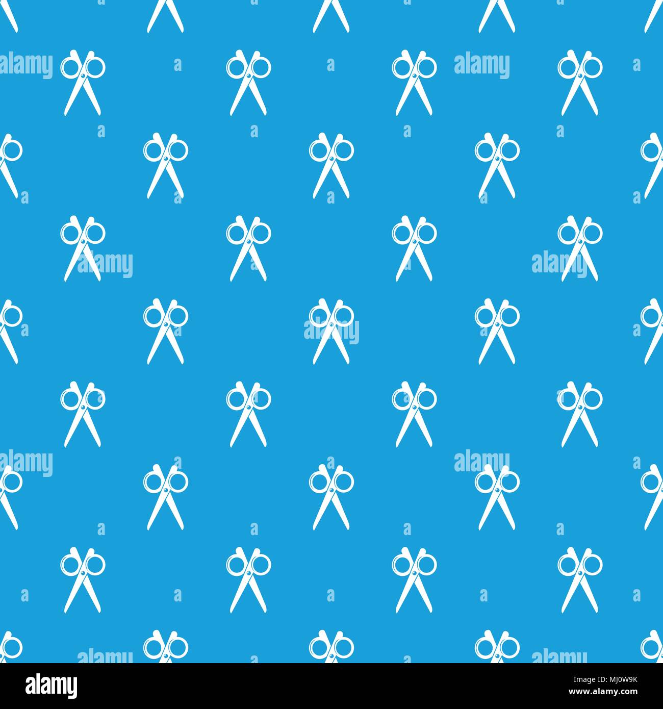 Scissors pattern vector seamless blue Stock Vector