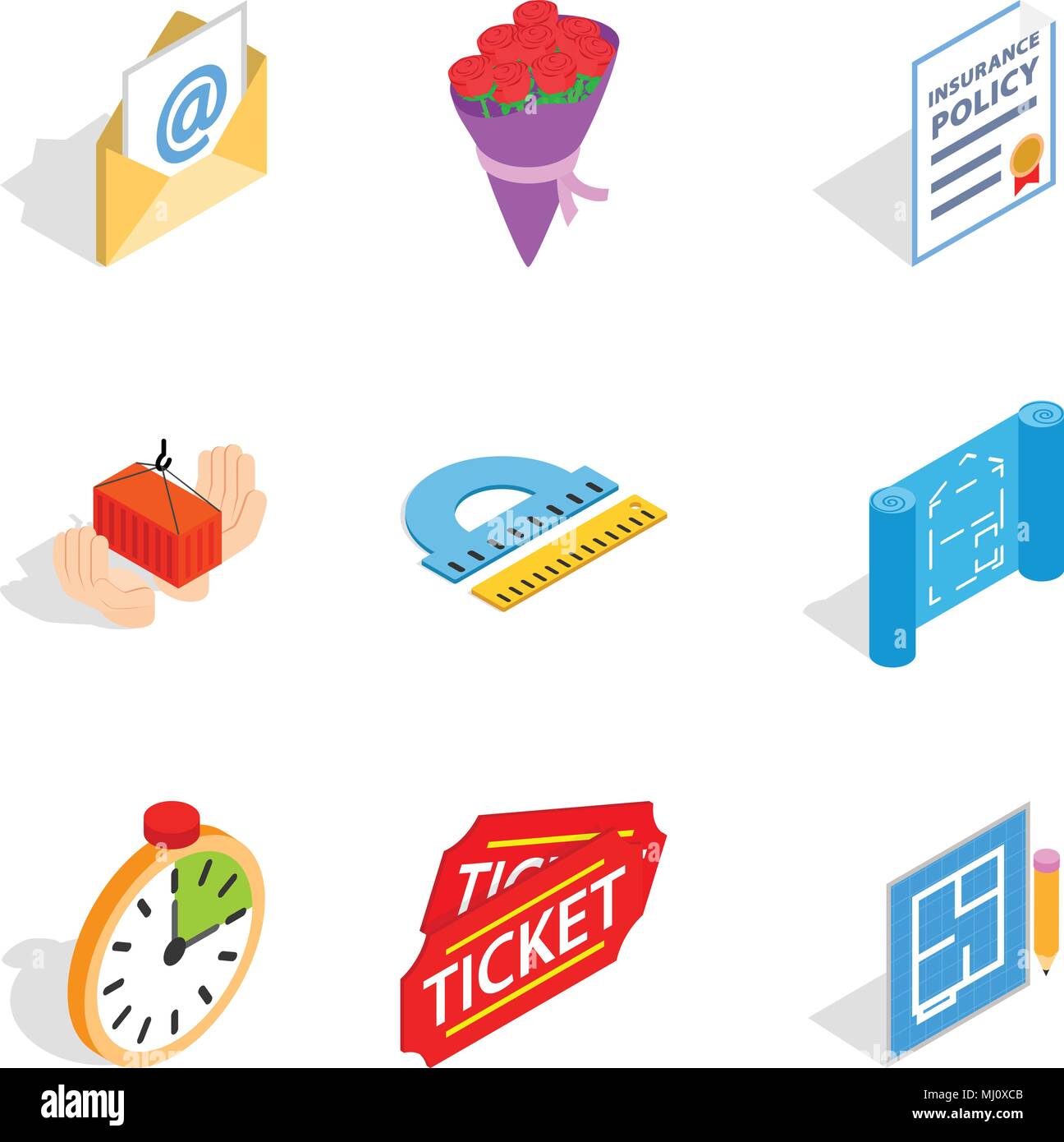 Work sample icons set, isometric style Stock Vector Image & Art - Alamy