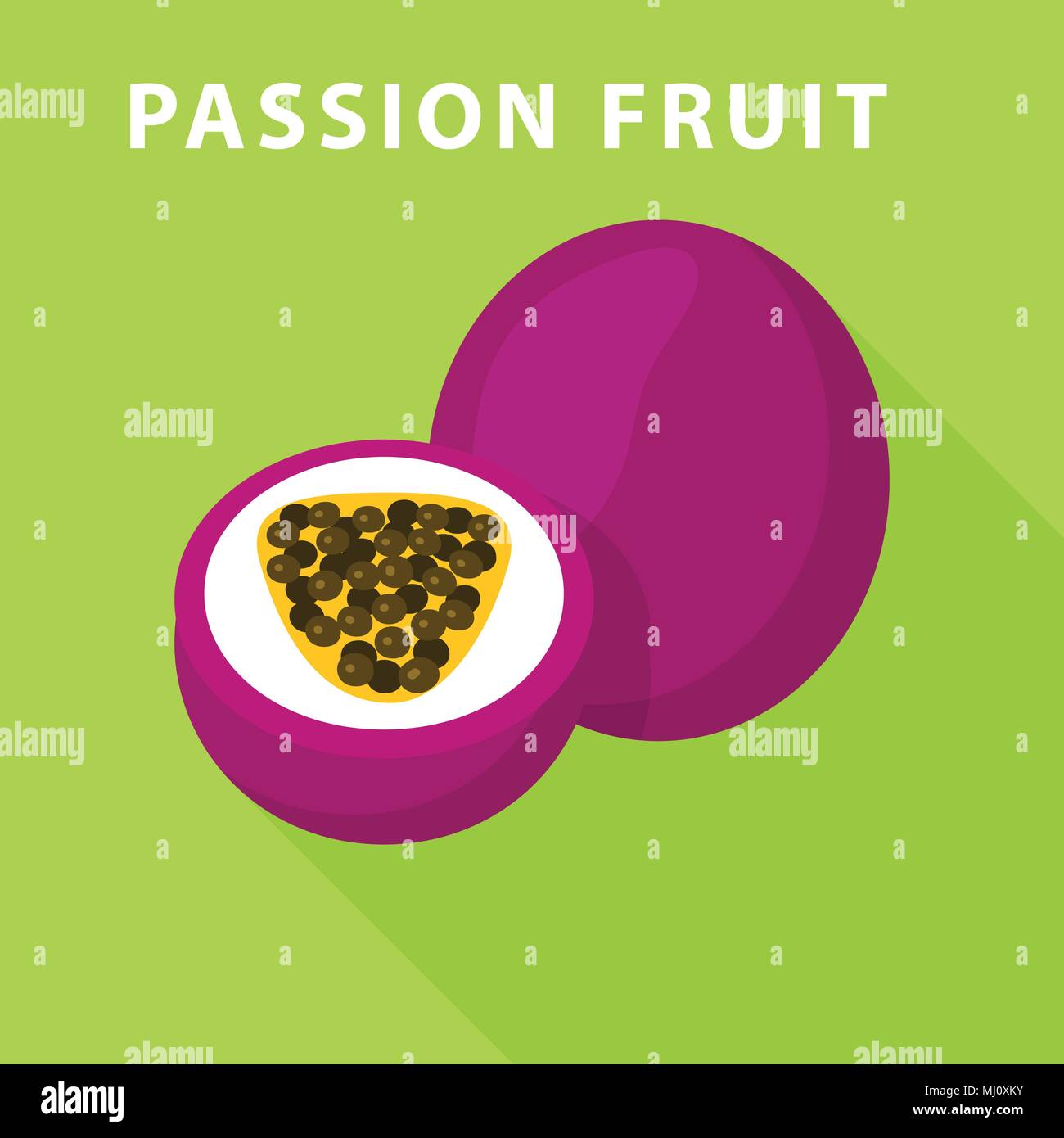 Passion fruit icon, flat style Stock Vector Image & Art - Alamy
