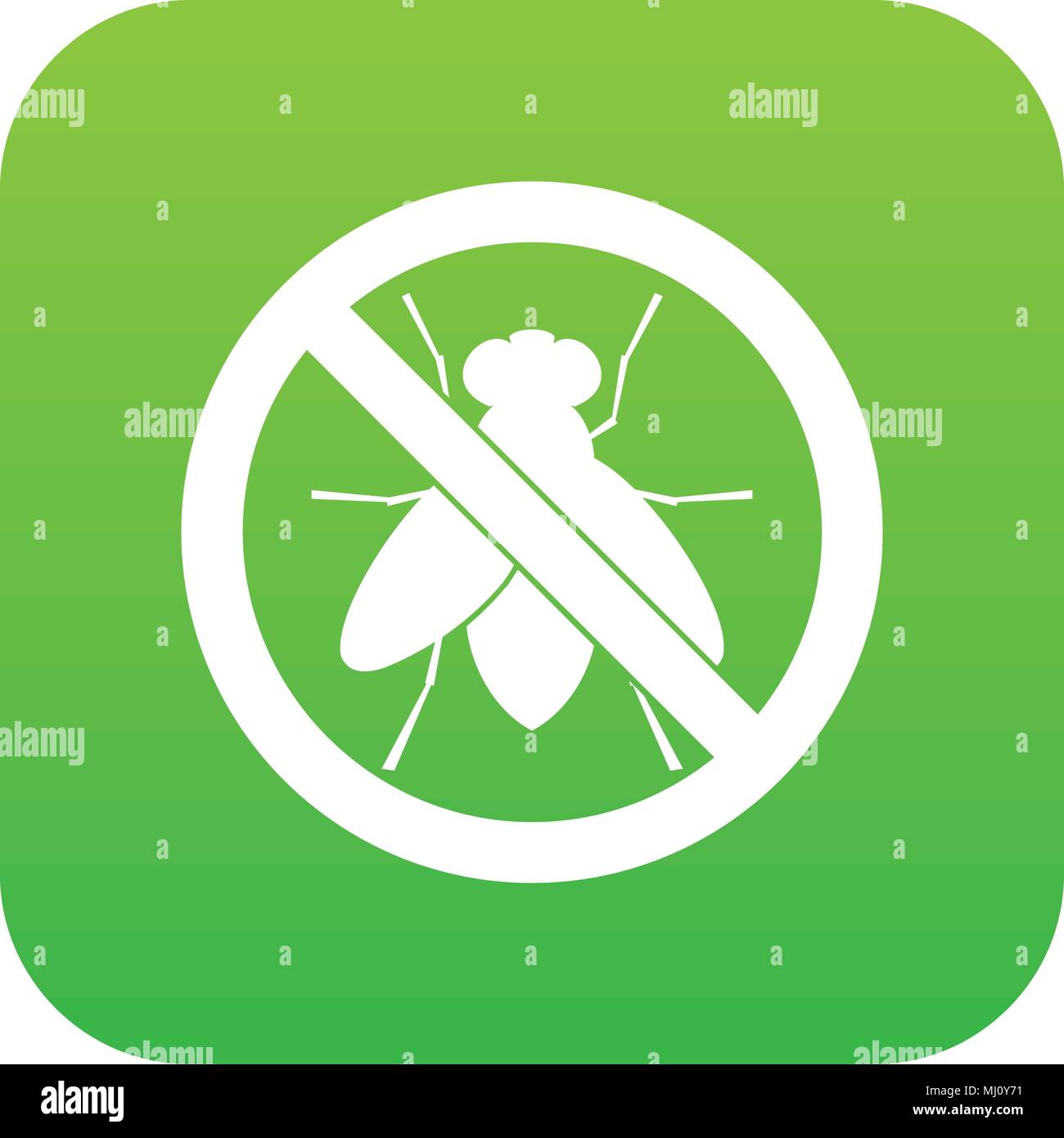 No fly sign icon digital green Stock Vector