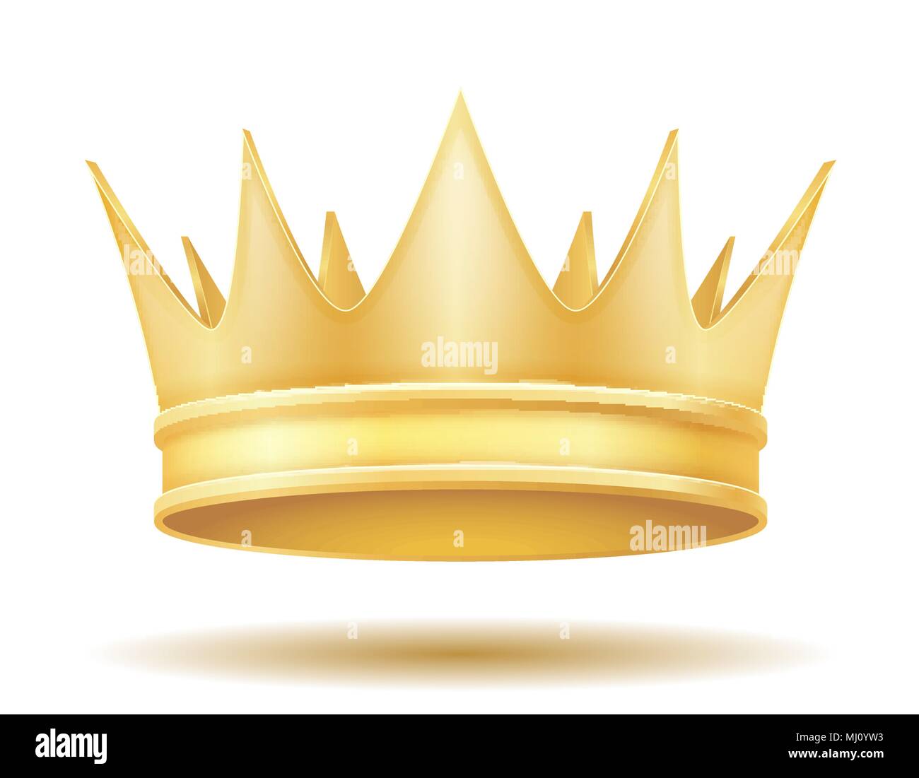 king royal golden crown vector illustration isolated on white ...