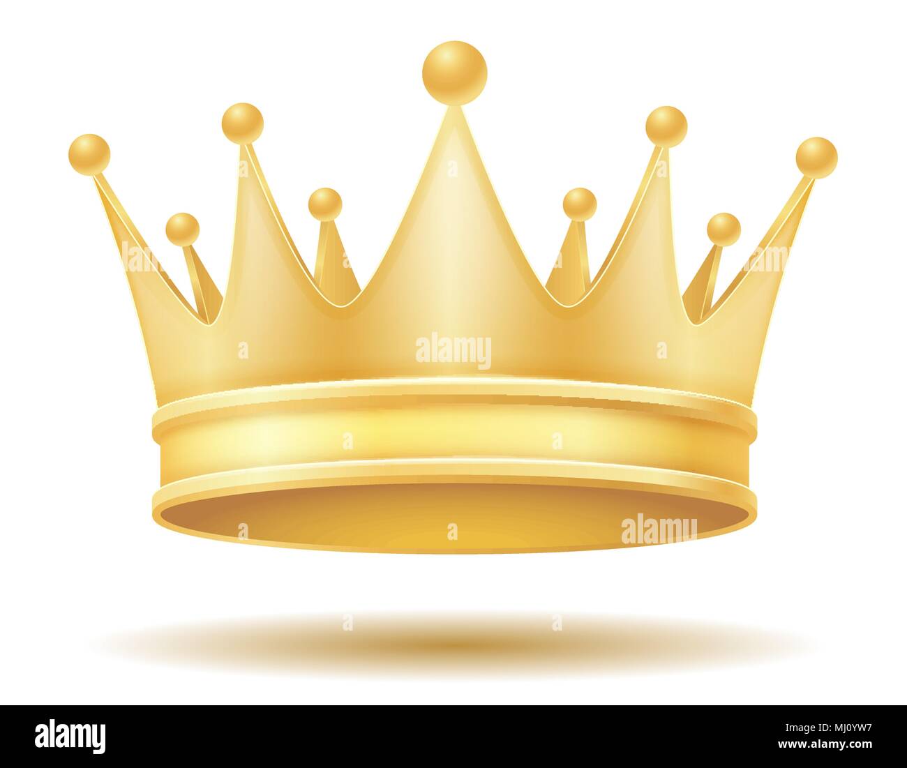 king royal golden crown vector illustration isolated on white ...