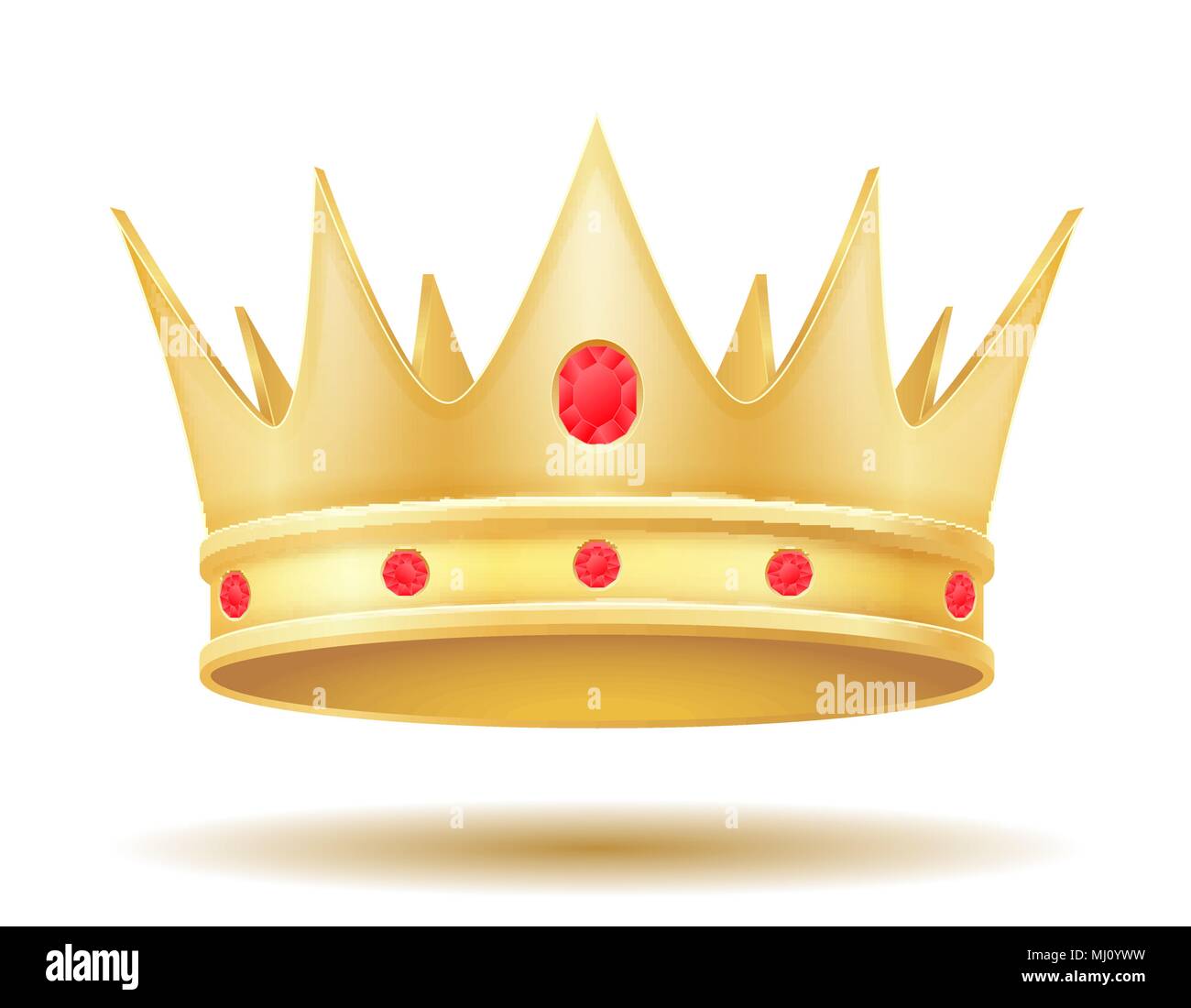 king royal golden crown vector illustration isolated on white ...