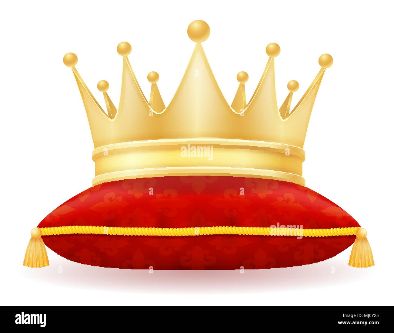 king royal golden crown vector illustration isolated on white ...
