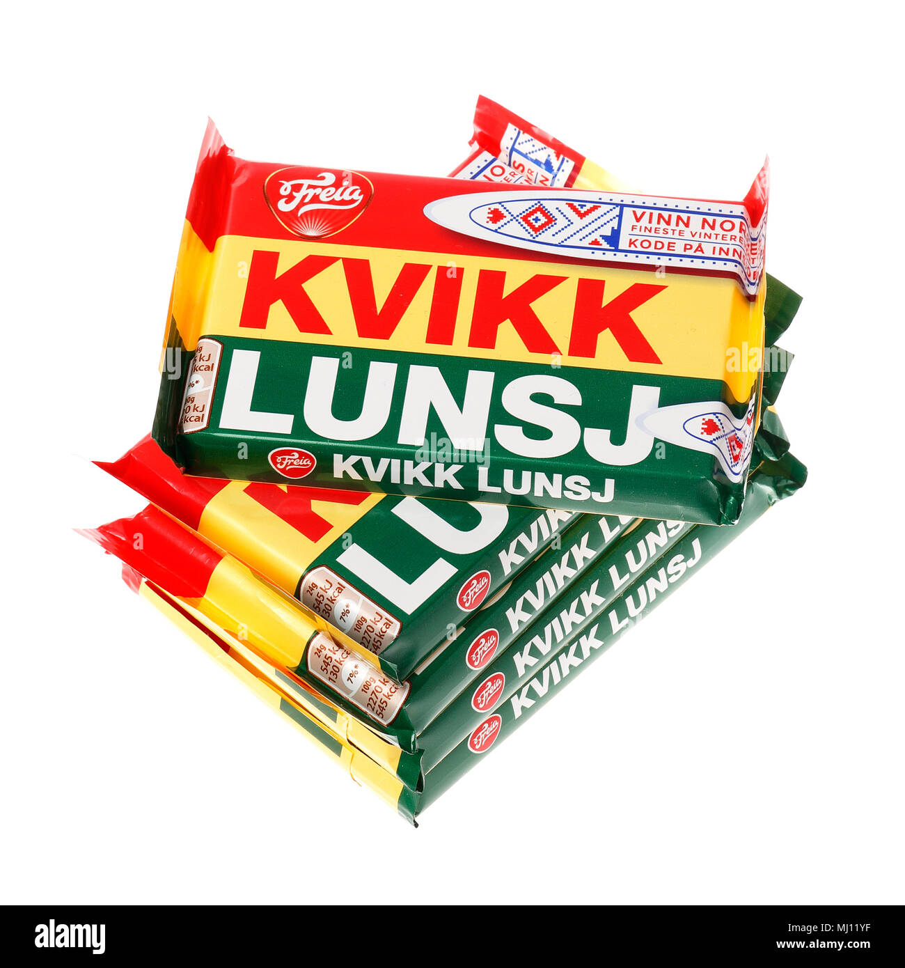 Milk chocolate kvikk lunsj Cut Out Stock Images & Pictures - Alamy