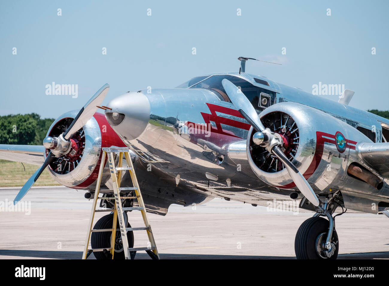 Beechcraft C45H twinengine aircraft. One verrsion of the Beech 18 or