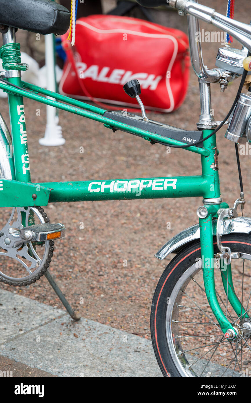 Raleigh Chopper bike for sale at a retro vintage car boot sale. Granary  Square, Kings Cross, London Stock Photo - Alamy