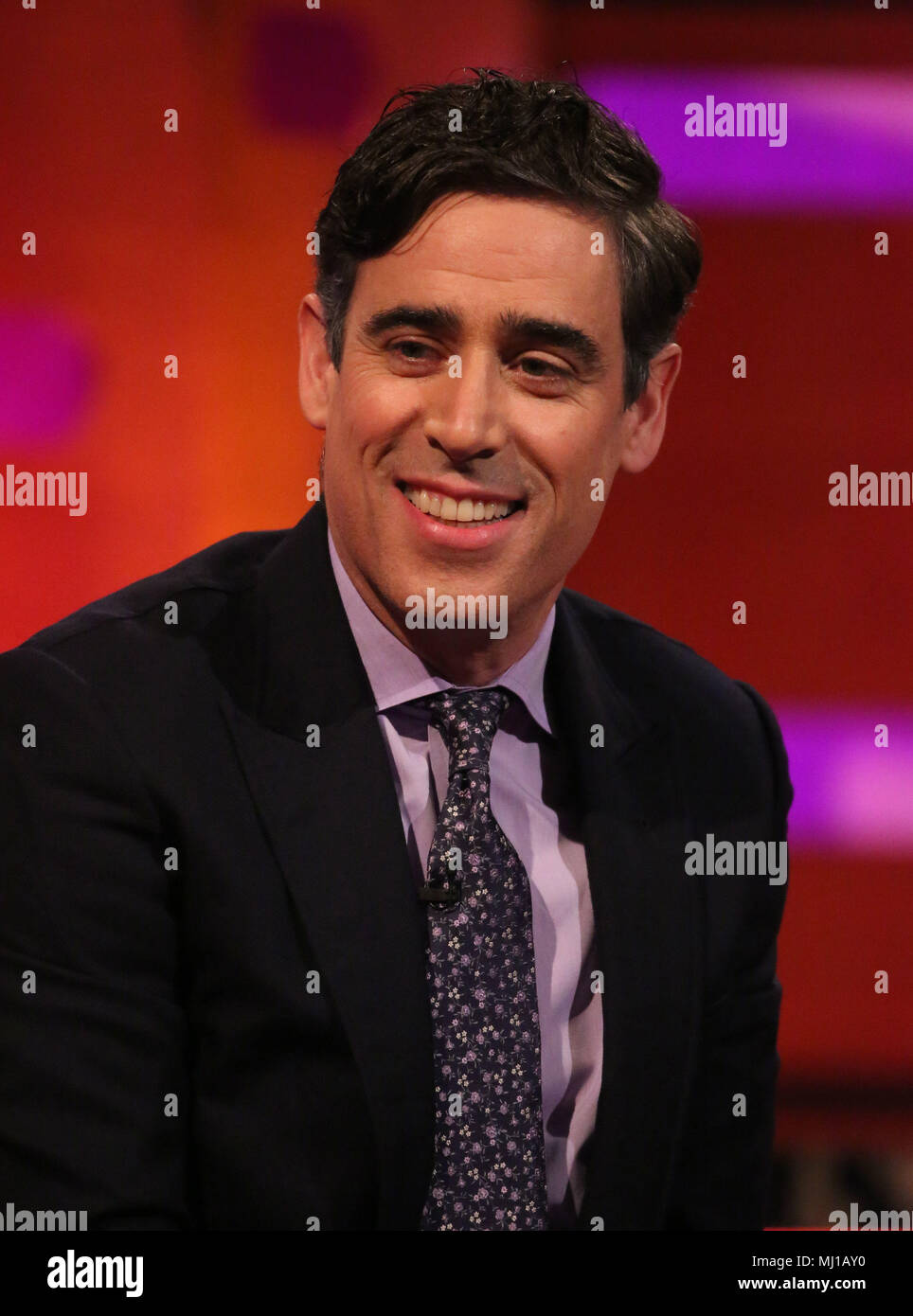 Stephen Mangan during filming for the Graham Norton Show at BBC Studioworks in London, to be