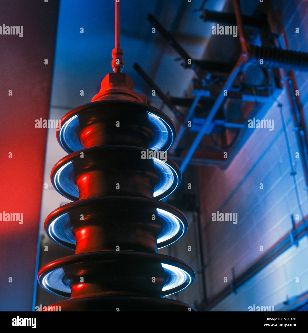 High Voltage isolator in a powerplant Stock Photo Alamy