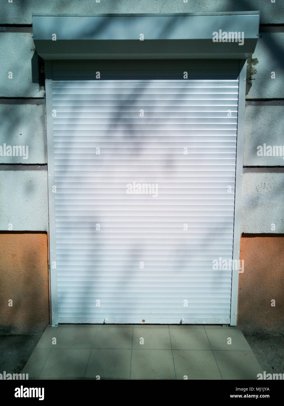 Blinds close the front door Stock Photo