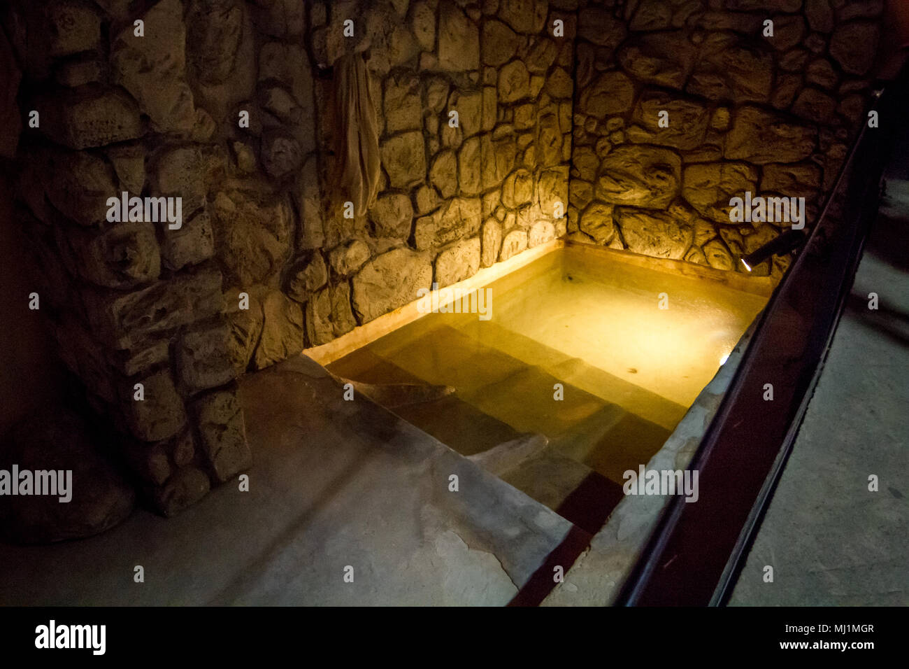 Qumran National Park, where the dead sea scrolls were found and there