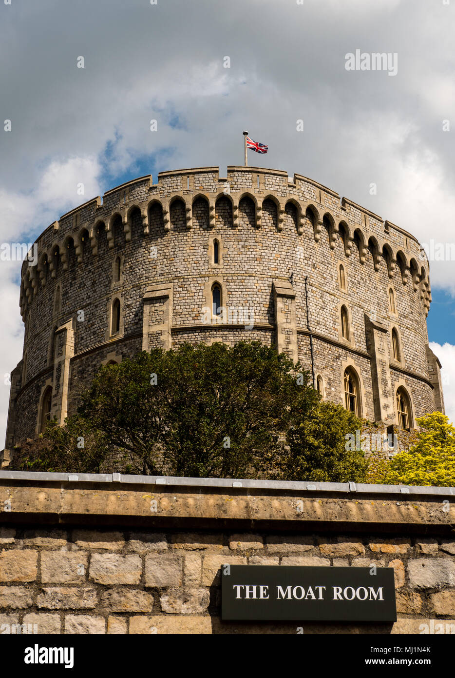 The Keep, Round Tower, Windsor Castle, Windsor, Berkshire, England, UK, GB. Stock Photo