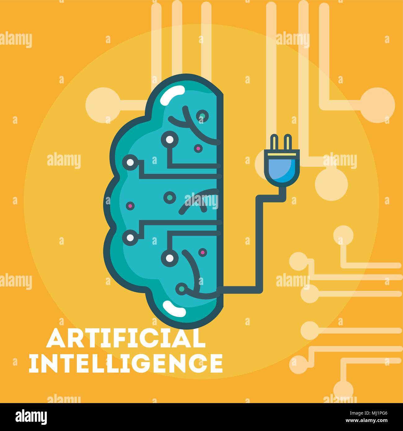 Artificial intelligence concept cartoons Stock Vector Image & Art - Alamy