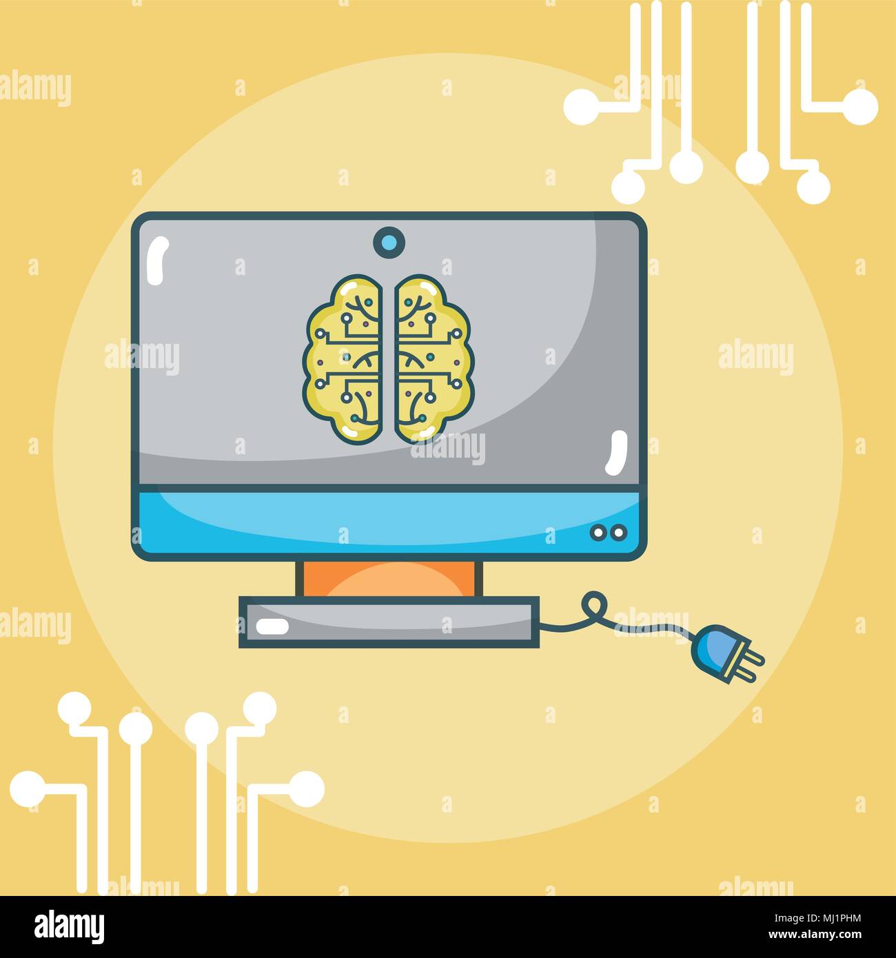 Artificial intelligence concept cartoons Stock Vector Image & Art - Alamy