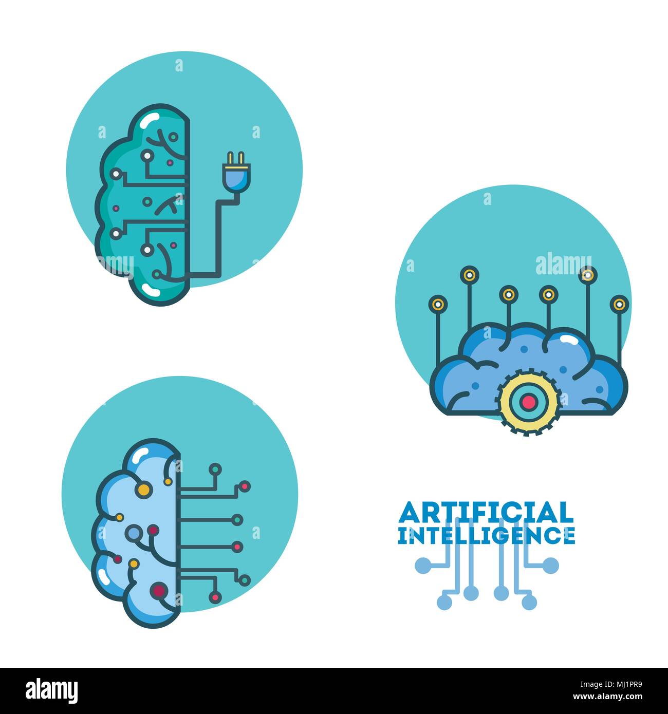 Set of artificial intelligence Stock Vector Image & Art - Alamy