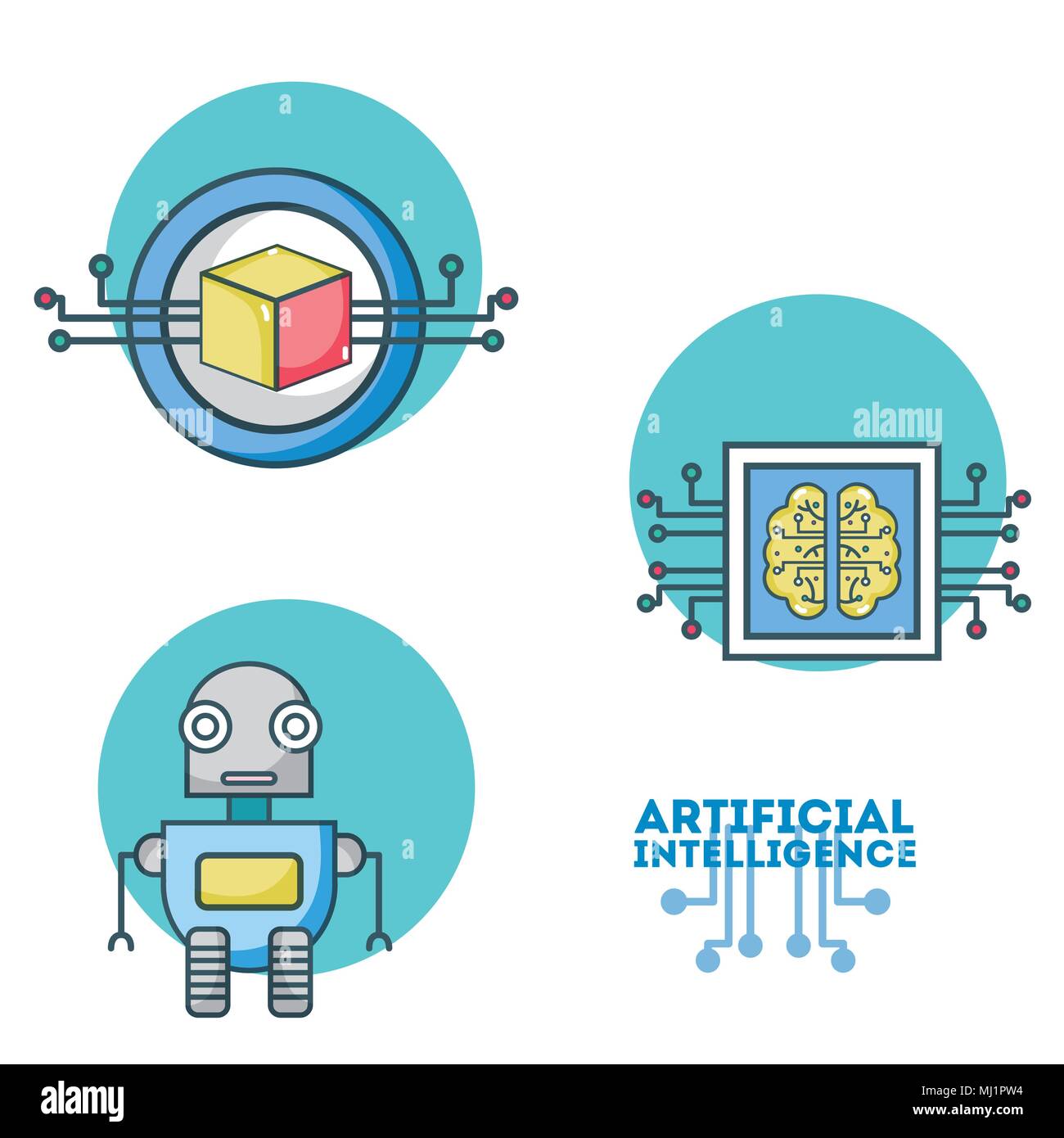 Set of artificial intelligence Stock Vector Image & Art - Alamy