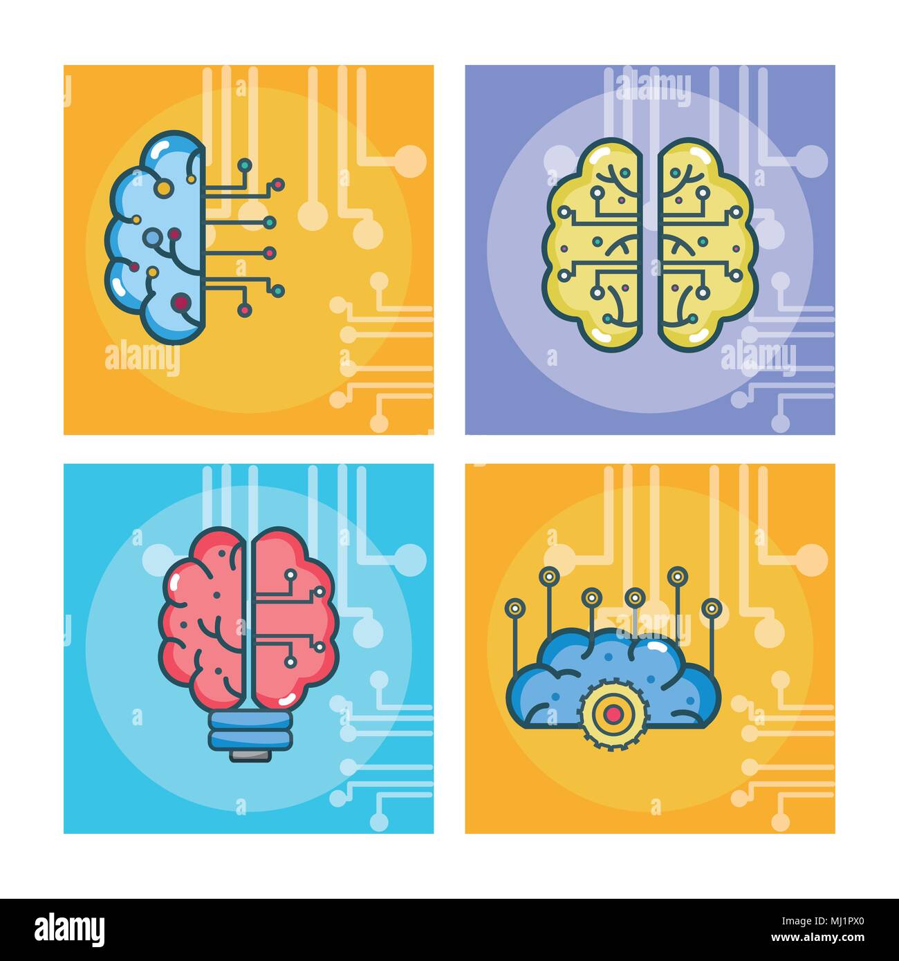 Set of artificial intelligence Stock Vector Image & Art - Alamy