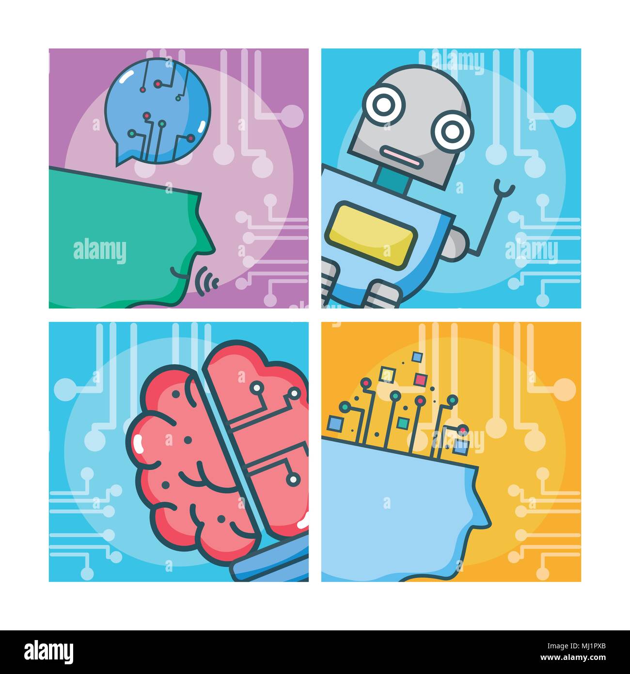 Set of artificial intelligence Stock Vector Image & Art - Alamy