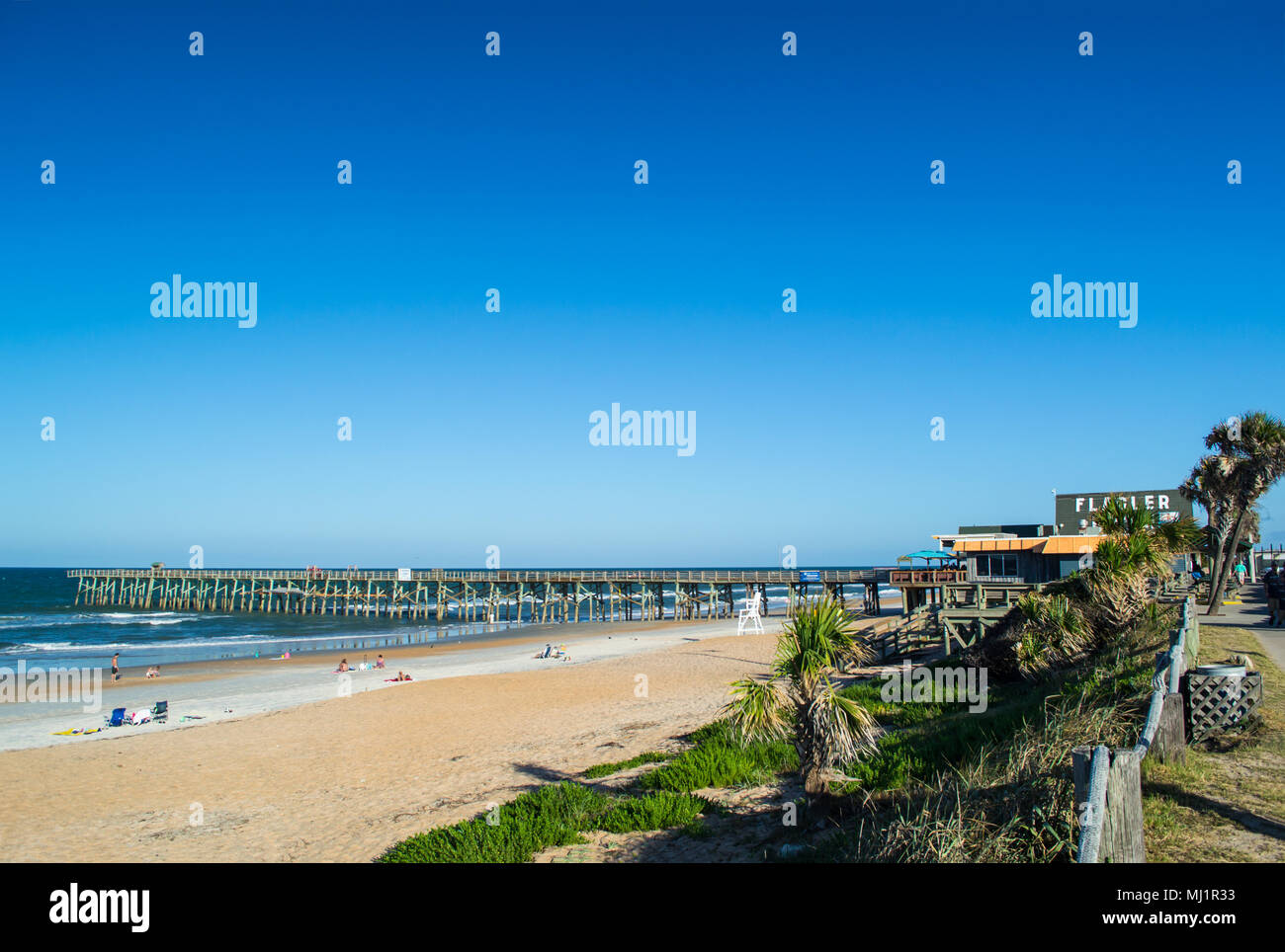Flagler Beach Pier, Florida USA Stock Photo Alamy