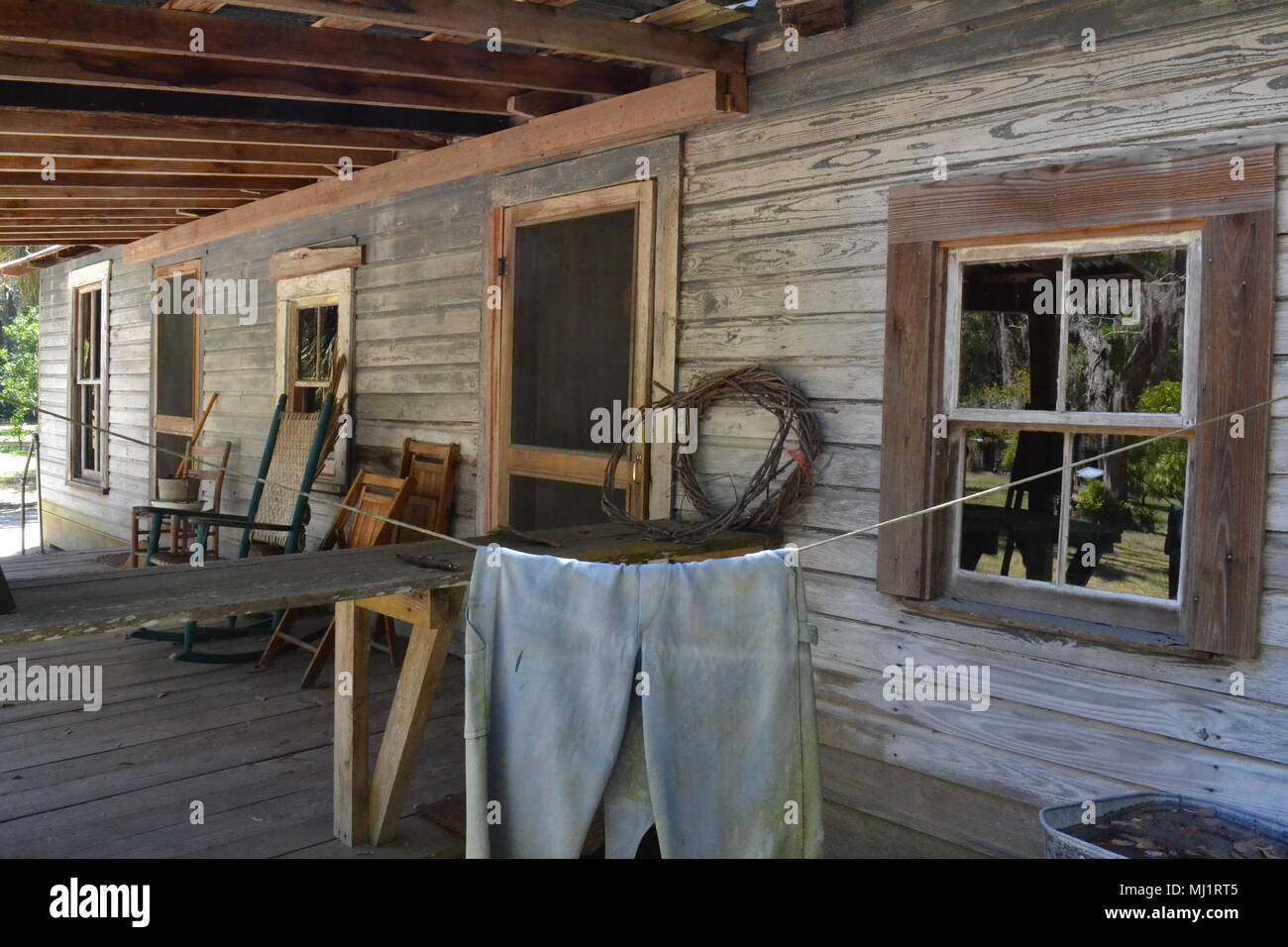 Marjorie Kinnan Rawlings State Historic State Park-Cracker Front Porch Stock Photo