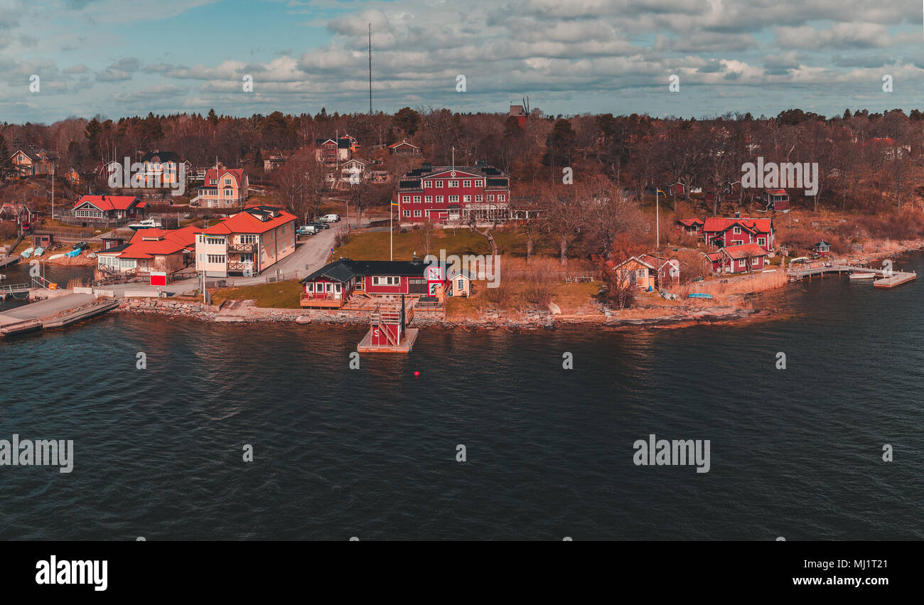 Sweden Stockholm Archipelago at Furusund, one of the narrowest parts of