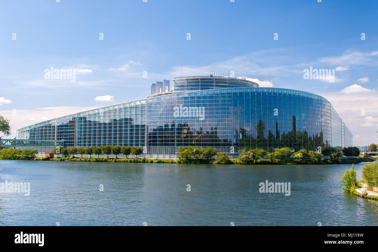 European Parliament building in Strasbourg, France Stock Photo