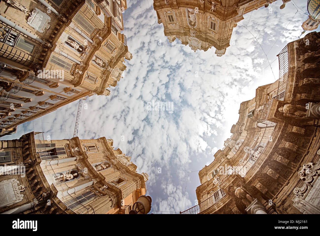 Palermo, Piazza Villena (I Quattro Canti) Stock Photo