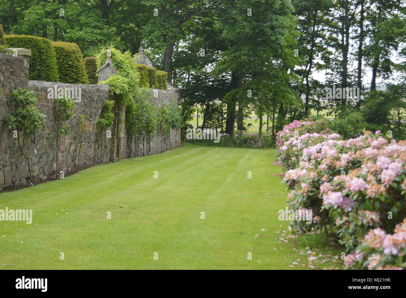 Earlshall Castle Gardens, Leuchars, Fife, Scotland Stock Photo