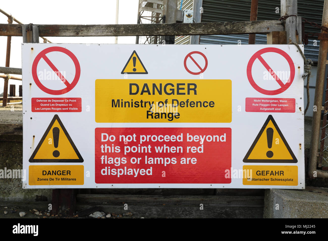 Ministry of Defence shooting range in Hythe, near Folkestone, Kent, UK