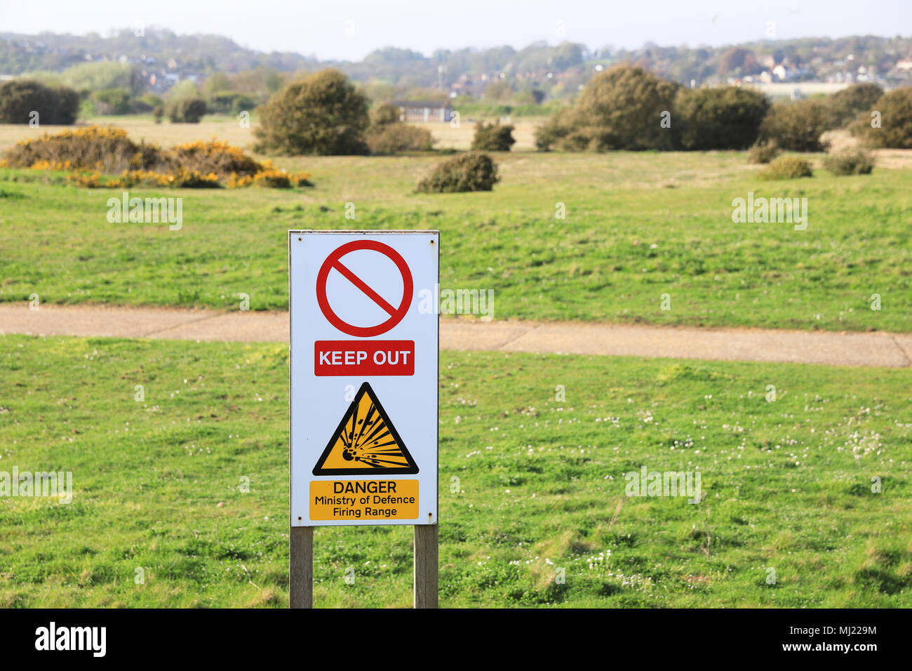Ministry of Defence shooting range in Hythe, near Folkestone, Kent, UK