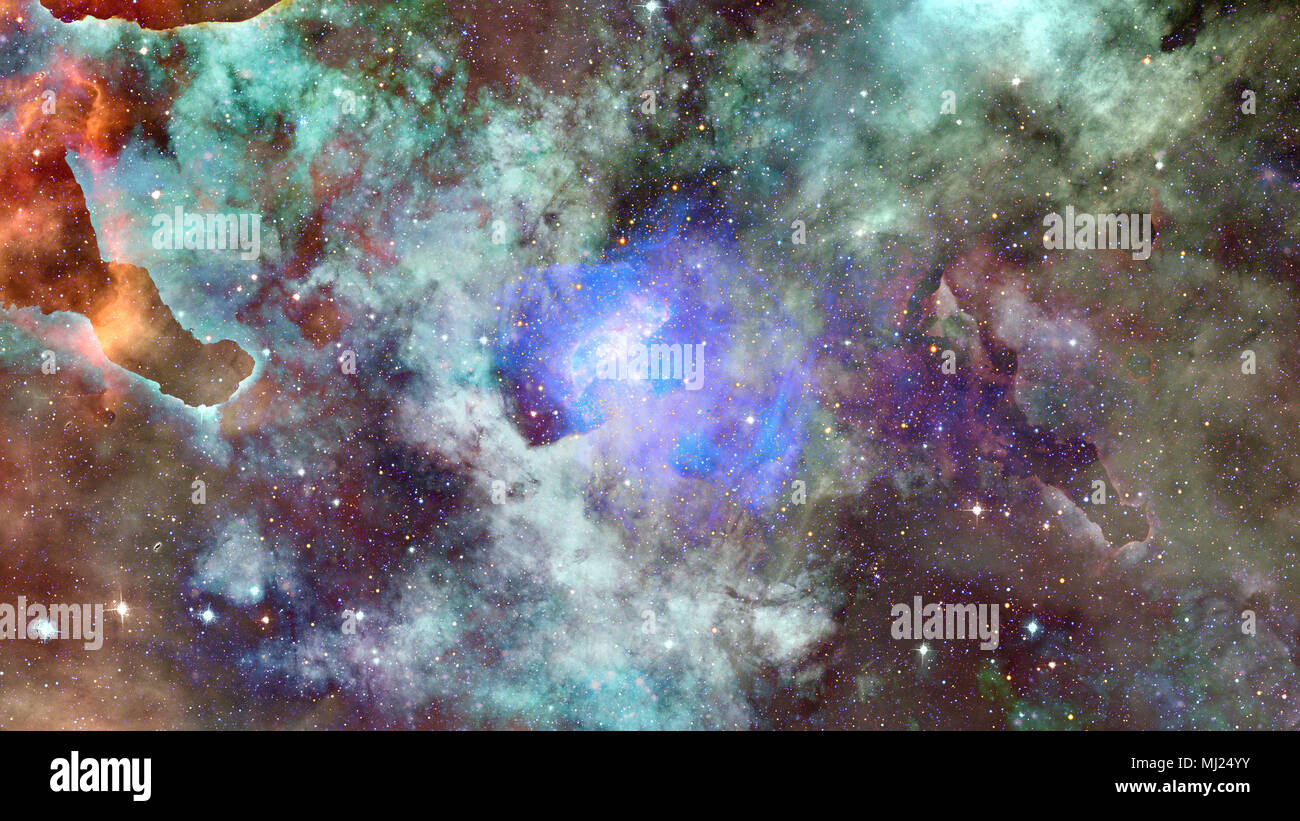Galaxy and Nebula. Abstract space background. Elements of this Image Furnished by NASA. Stock Photo