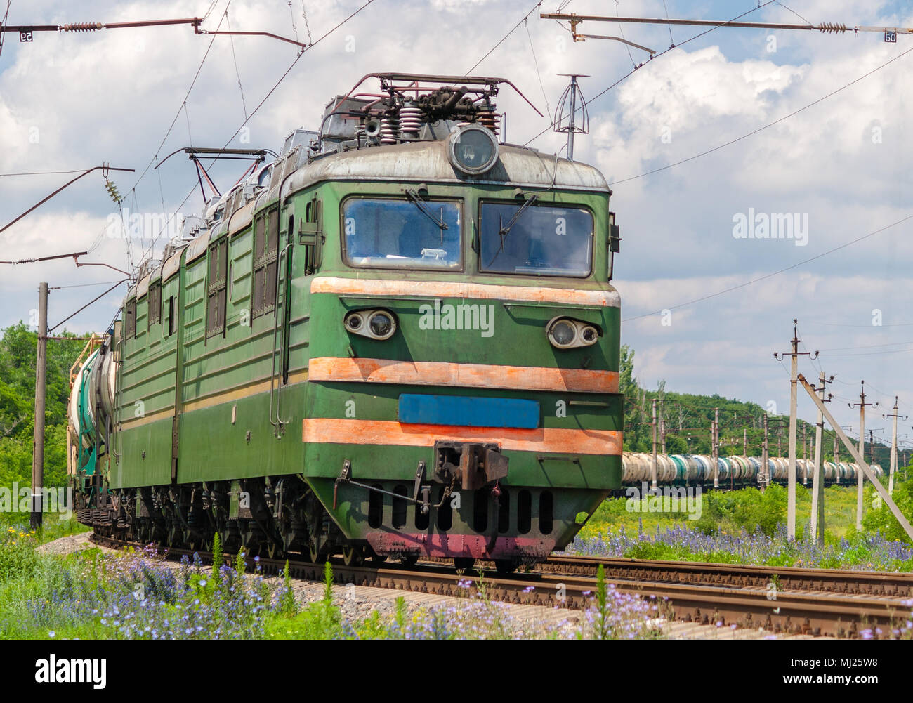 Freight train with gas and petroleum in Ukraine Stock Photo Alamy